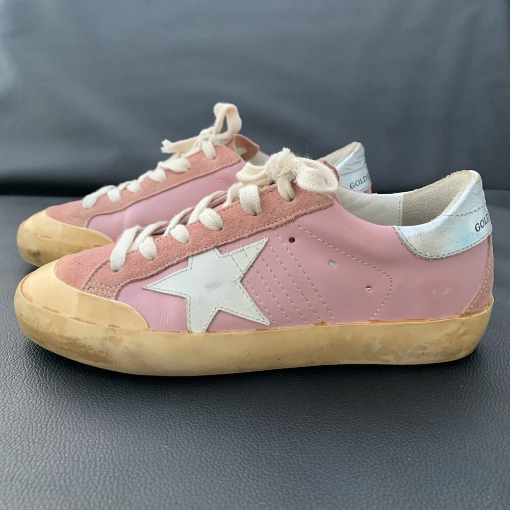 Golden Goose Superstar Pink Sneakers Womens Sz 35 Or 5 Authentic